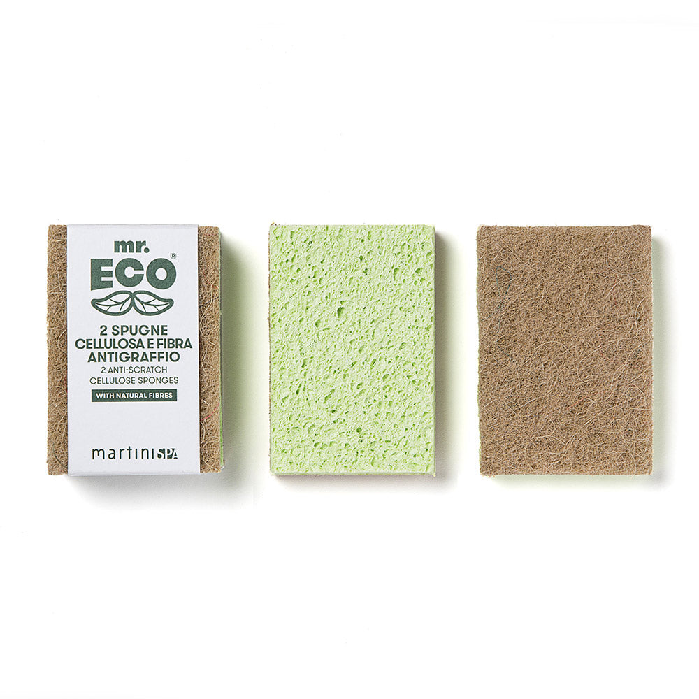 Mr Eco Cellulose Sponges with Anti-scratch Fibers Set-2 pieces