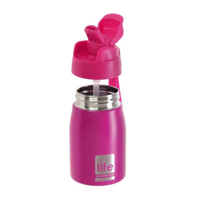 Ecolife Stainless Steel Bottle with Straw Pink 400ml