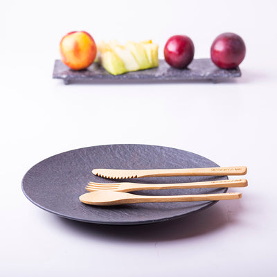 Minimal List Bamboo Cutlery Set