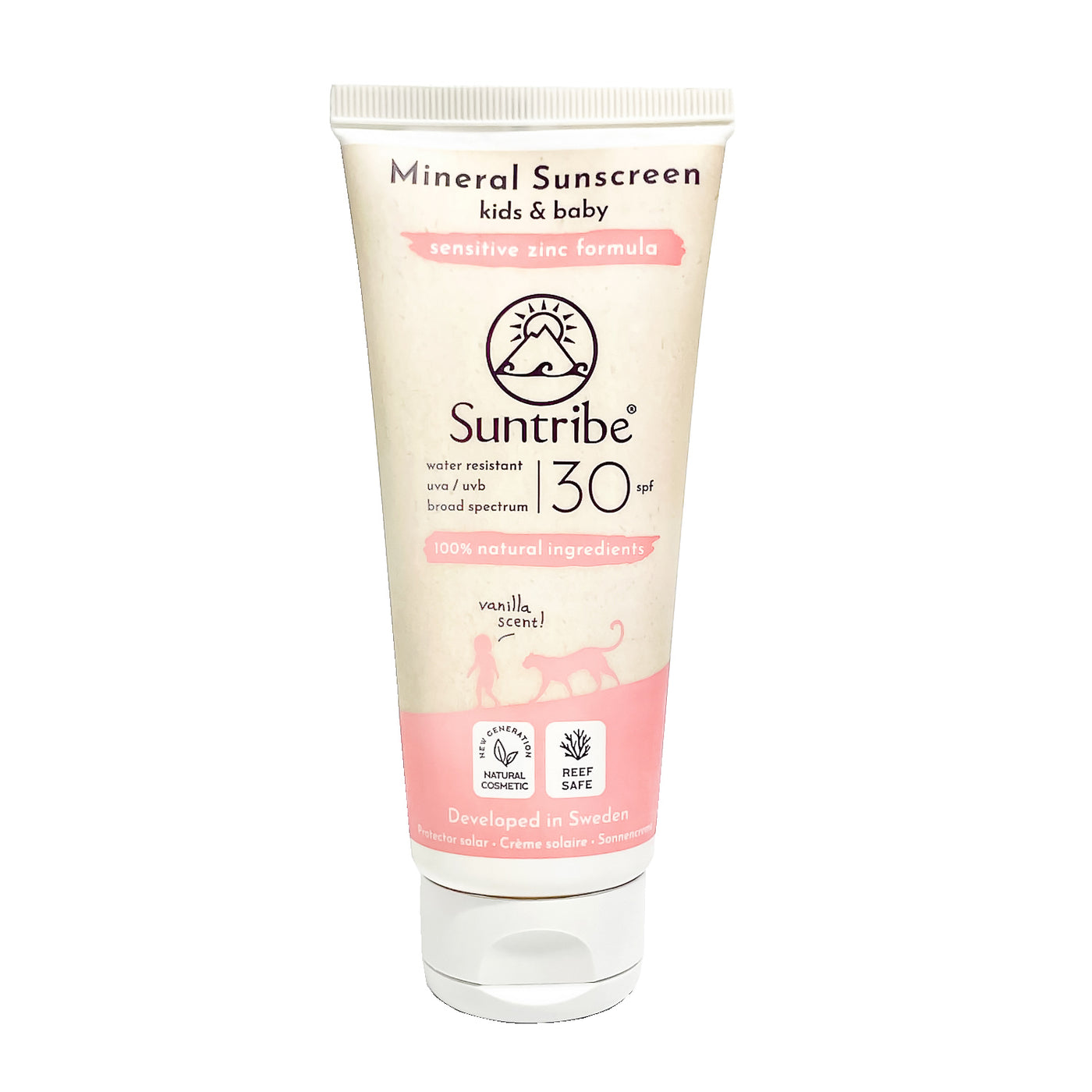 Suntribe All Natural Mineral Kids Sunscreen Vanilla SPF 30 - 100ml