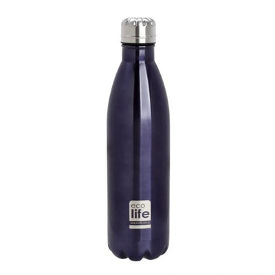 Ecolife Thermos Μεταλλικό Μπουκάλι Purple 750ml
