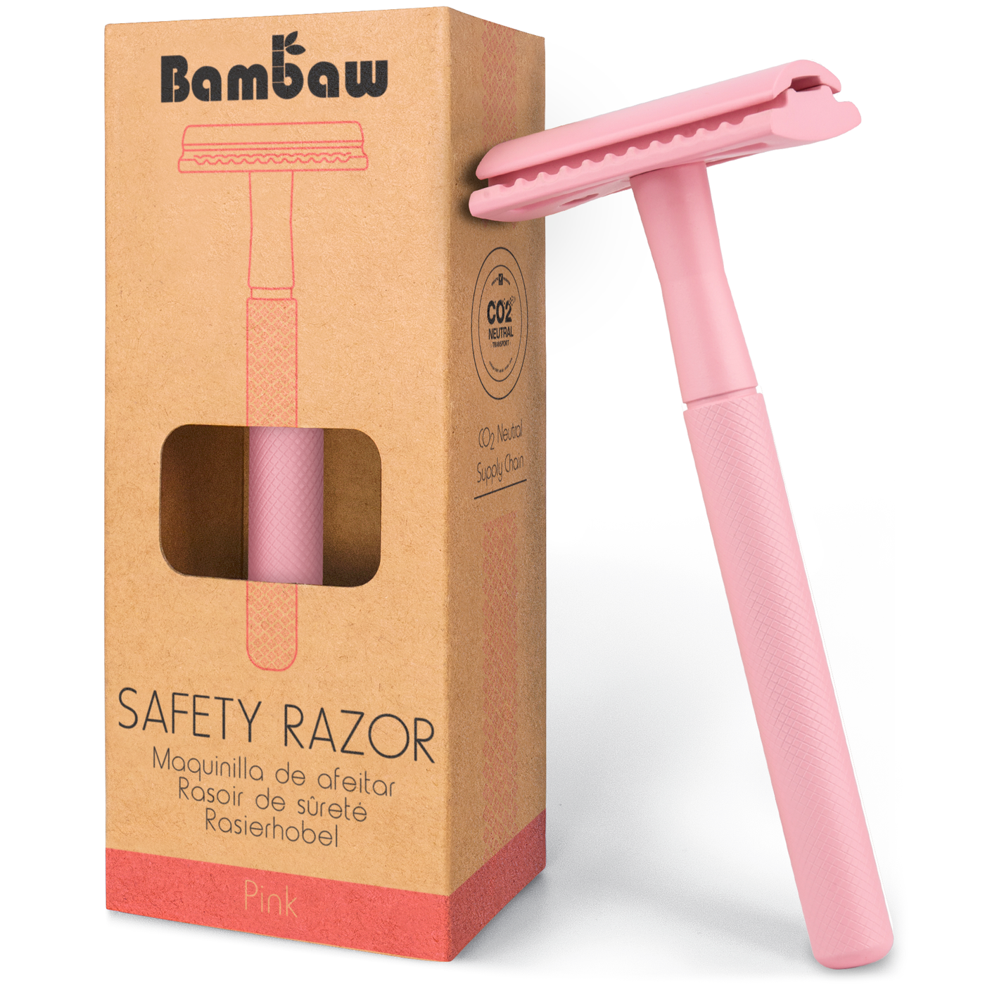 Bambaw Μεταλλικό Ξυραφάκι Ασφαλείας  - Pink