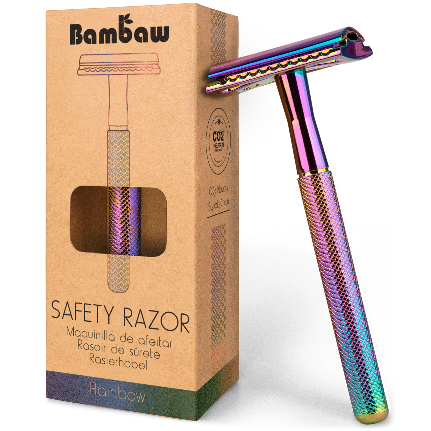 Bambaw Metal Safety Razor - Rainbow