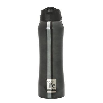 Ecolife Thermos Black - Built-in Straw 550ml
