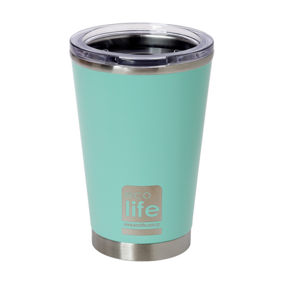 Ecolife Coffee Thermos Mint 370ml | Transparent cap