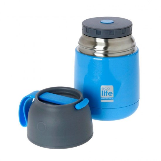 Ecolife Stainless Steel Food Thermos  Blue 450ml
