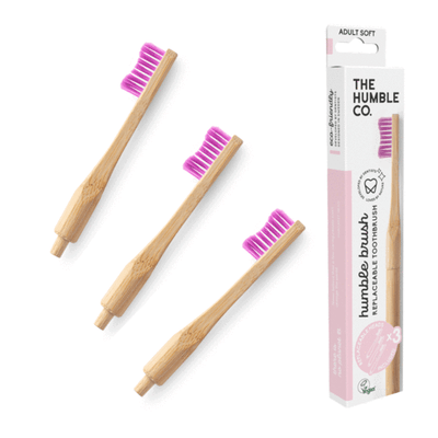 Humble Toothbrush with Replaceable Heads Pink (soft)