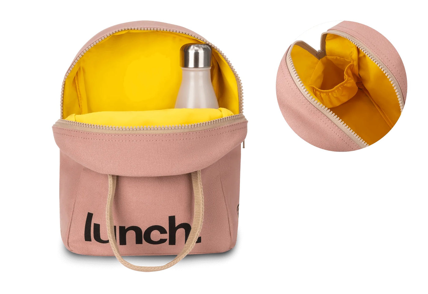 Fluf Lunch Bag With Zipper - Mauve